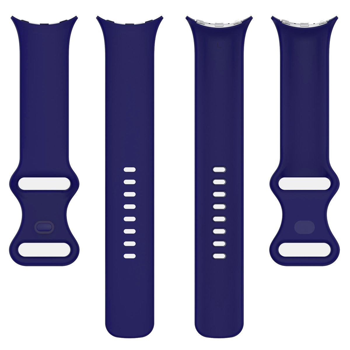 Silikonowy pasek Bizon Strap Watch Silicone S ustawiony od strony zapięcia 